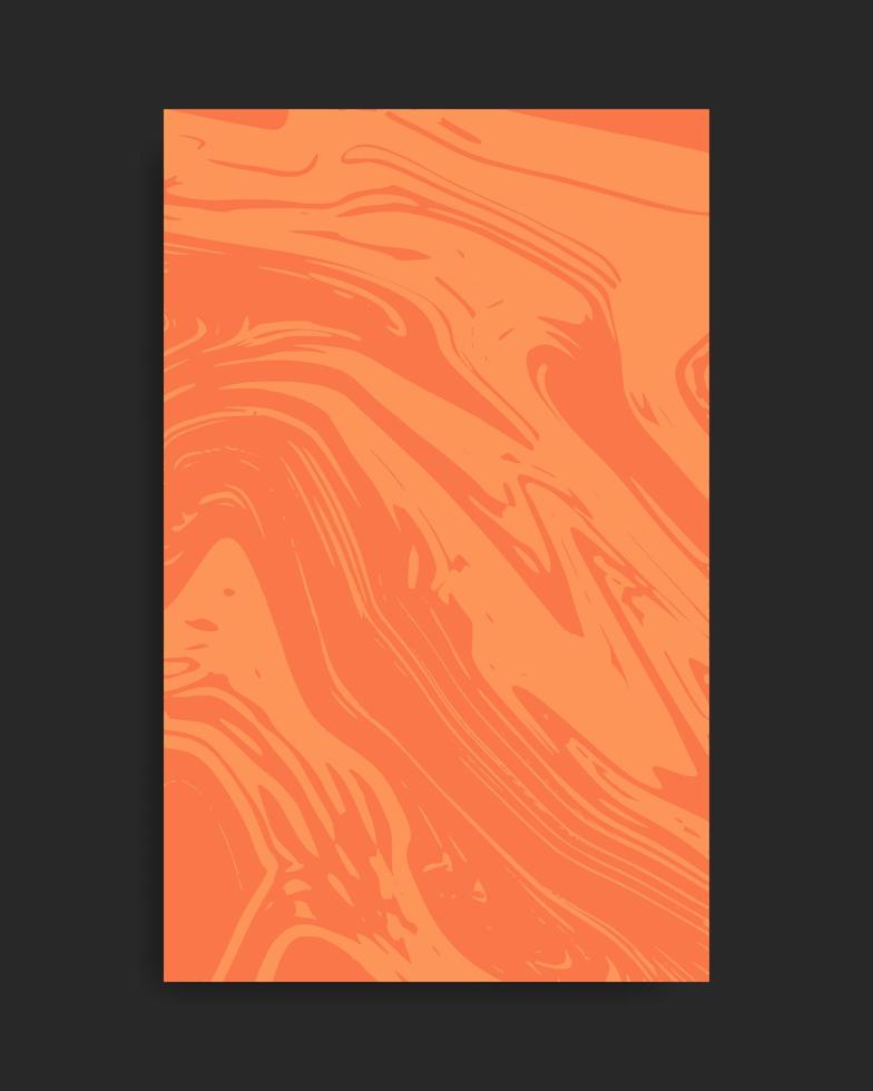 Abstract  Orange Liquid Marble Background vector