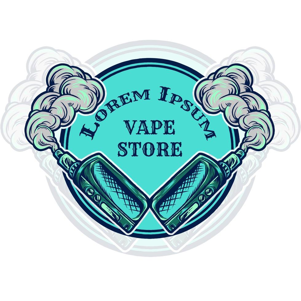 Vape Store Mascot Illustration vector