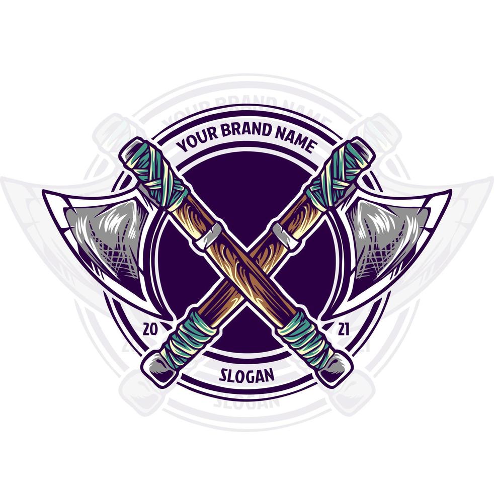 Viking Head Esport Mascot Logo Illustration vector