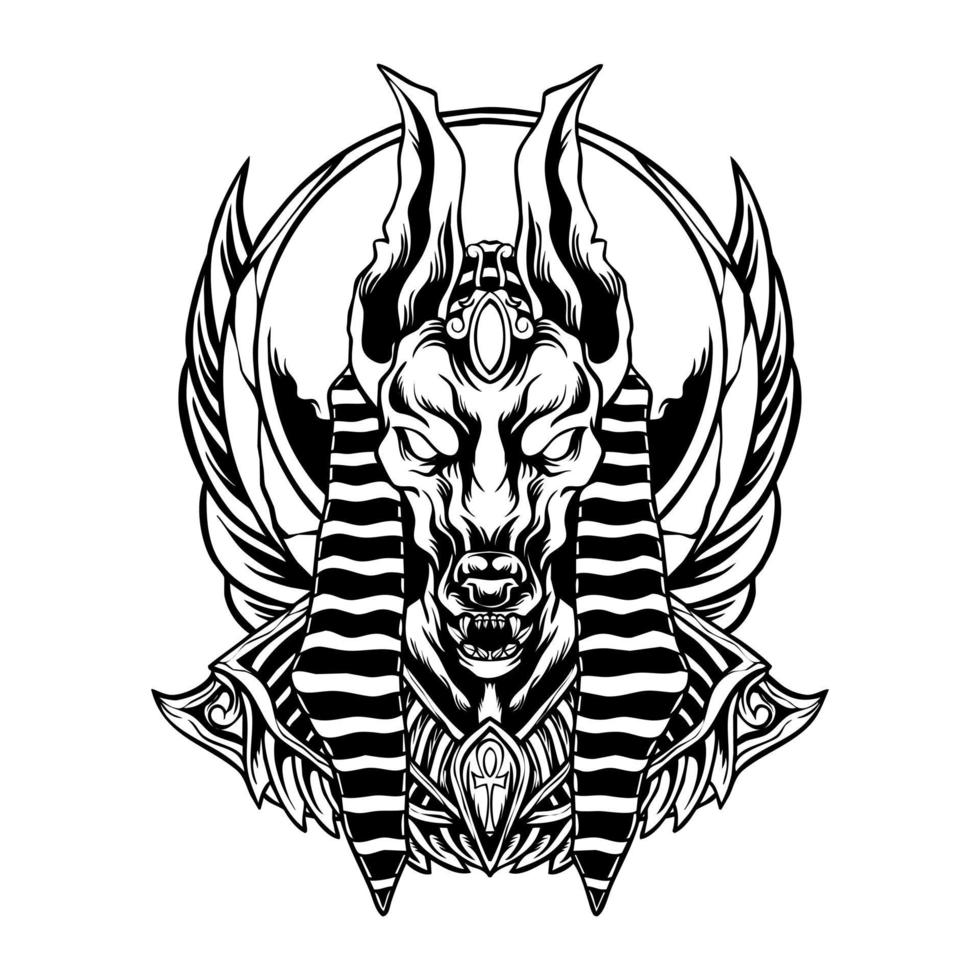 Anubis Head Mascot Logo vector