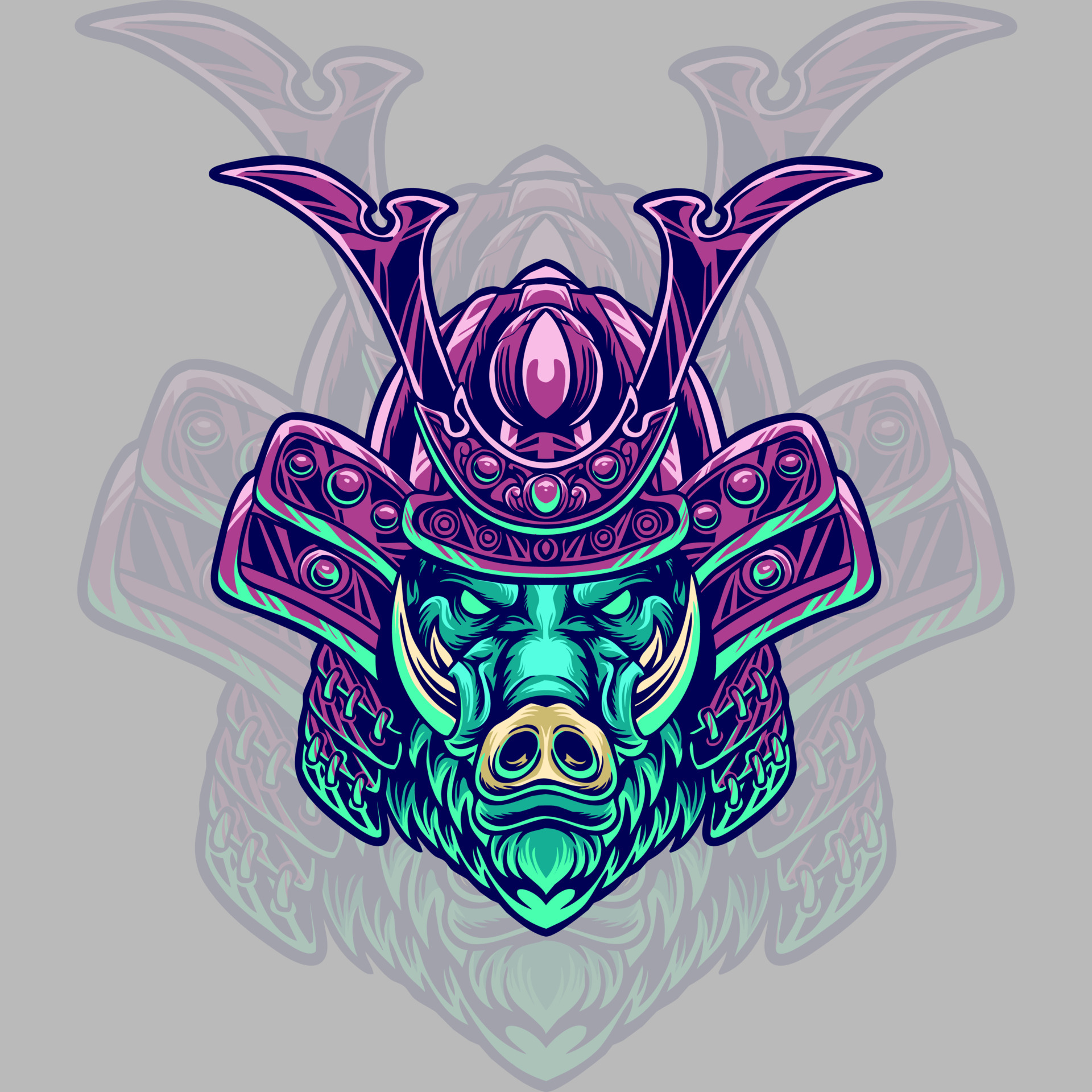 Boar Head Mascot Illustration 4355416 Vector Art at Vecteezy