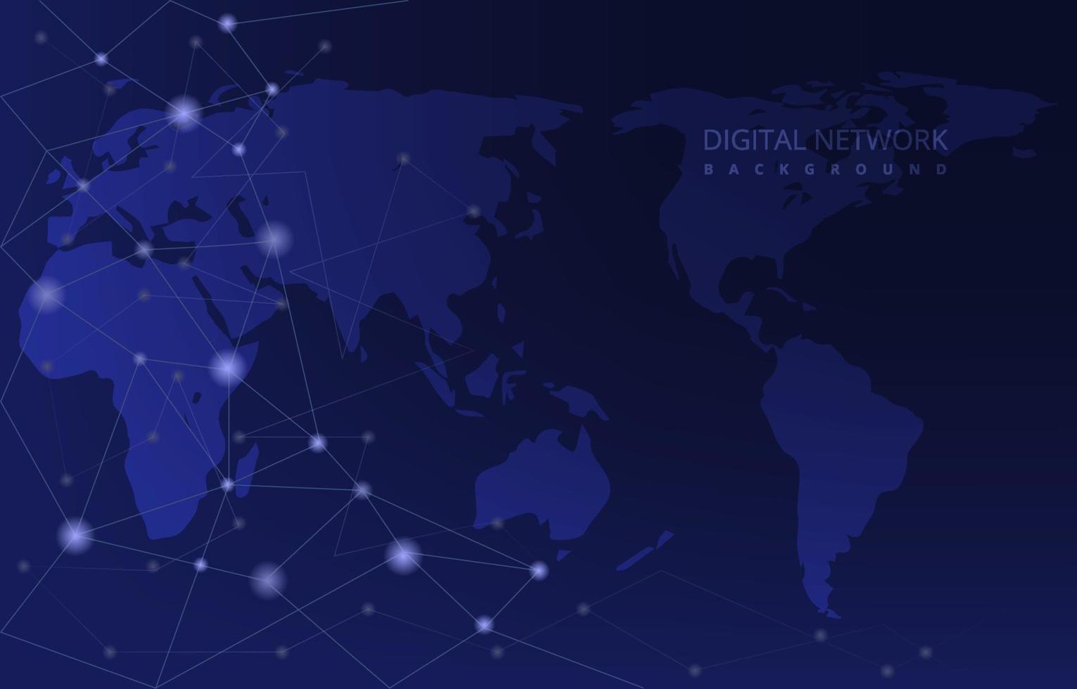 Global Map Digital Network Connection Internet Technology Background vector