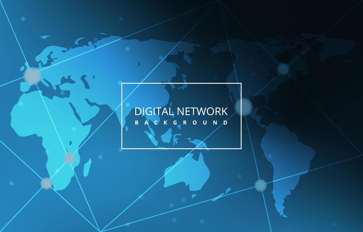 Global Map Digital Network Connection Internet Technology Background vector
