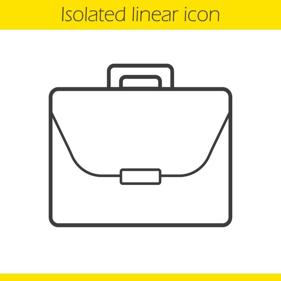 Briefcase linear icon. Thin line illustration. Portfolio contour symbol. Vector isolated outline drawing