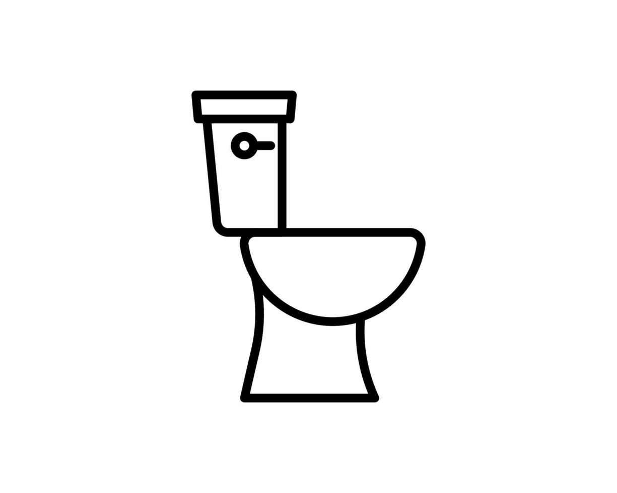Lavatory bowl line icon for web, mobile and infographics. Vector dark grey icon isolated on light white background.
