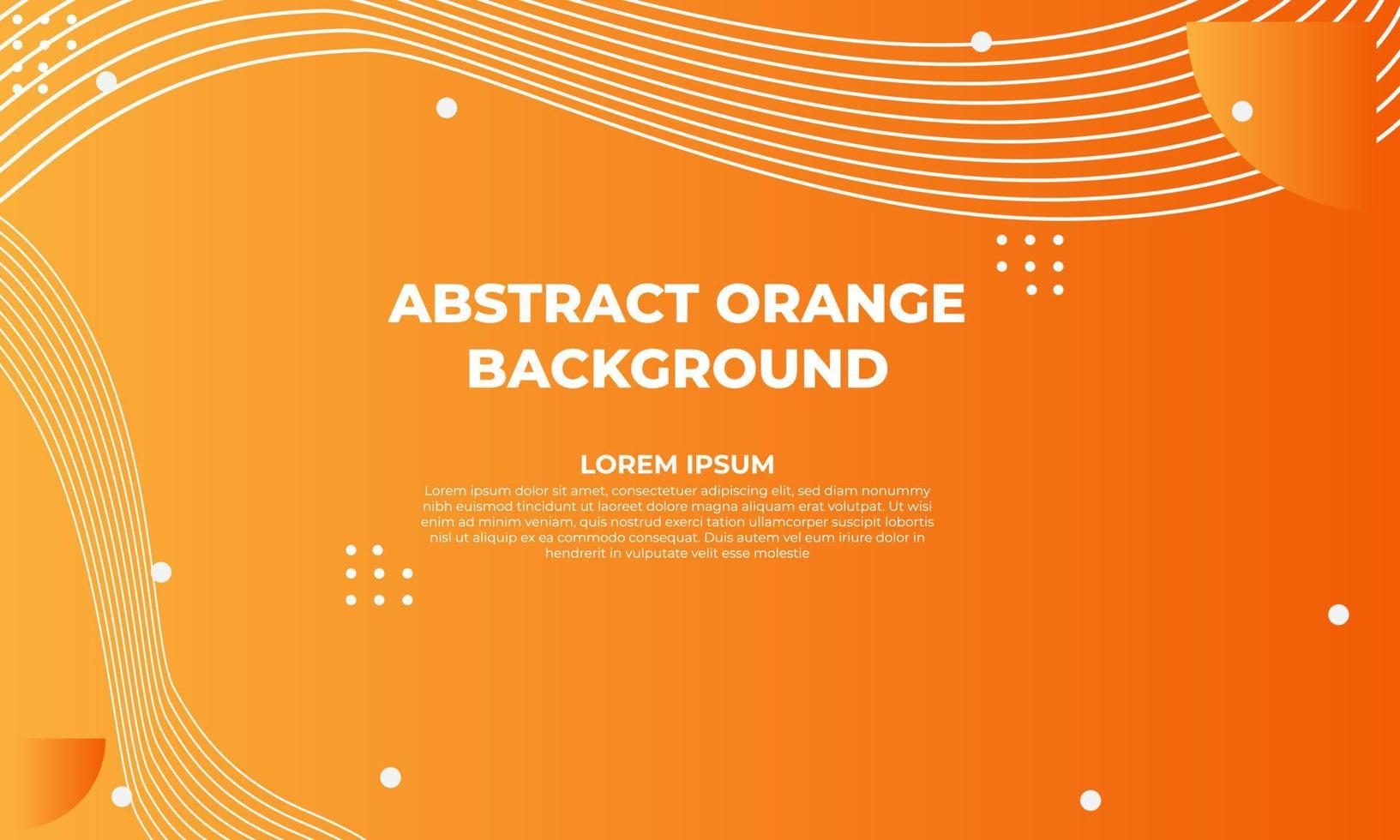diseño de fondo geométrico plano naranja abstracto vector