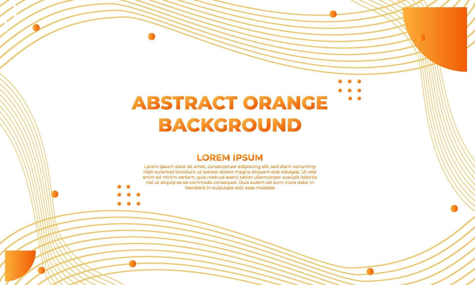abstract orange flat geometric background design vector