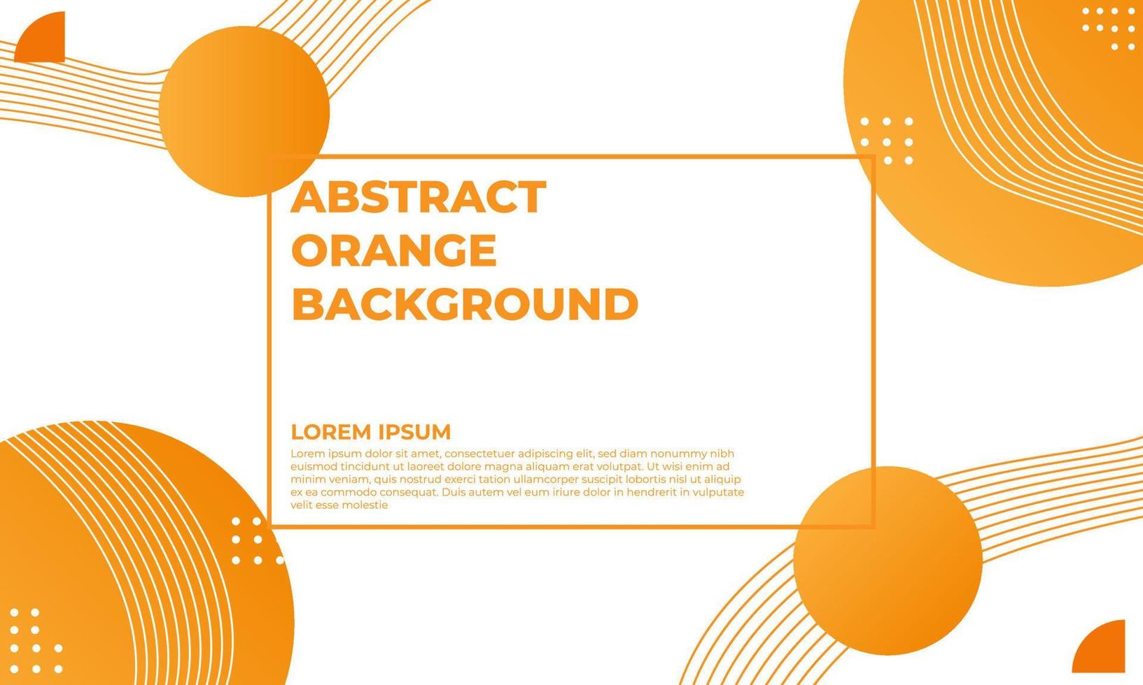 abstract orange flat geometric background design vector