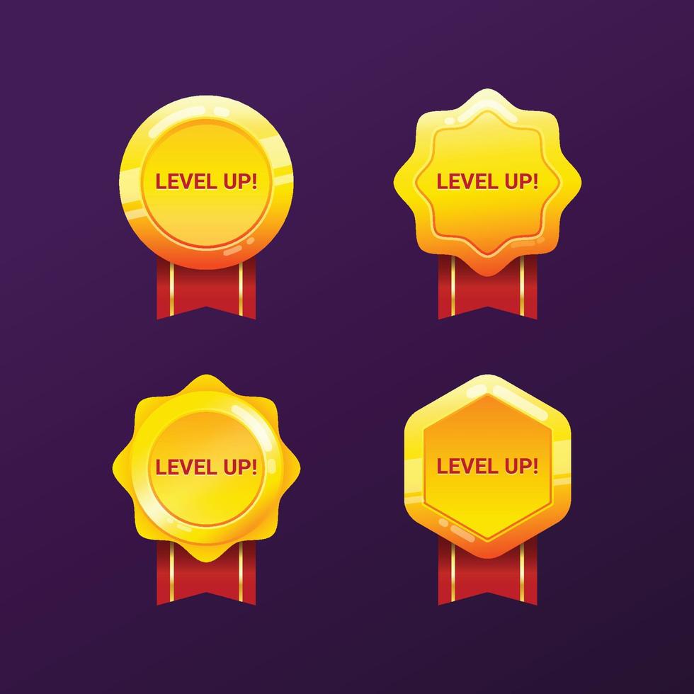 subir de nivel el elemento emblema desarrollo de juegos gráfico vectorial vector