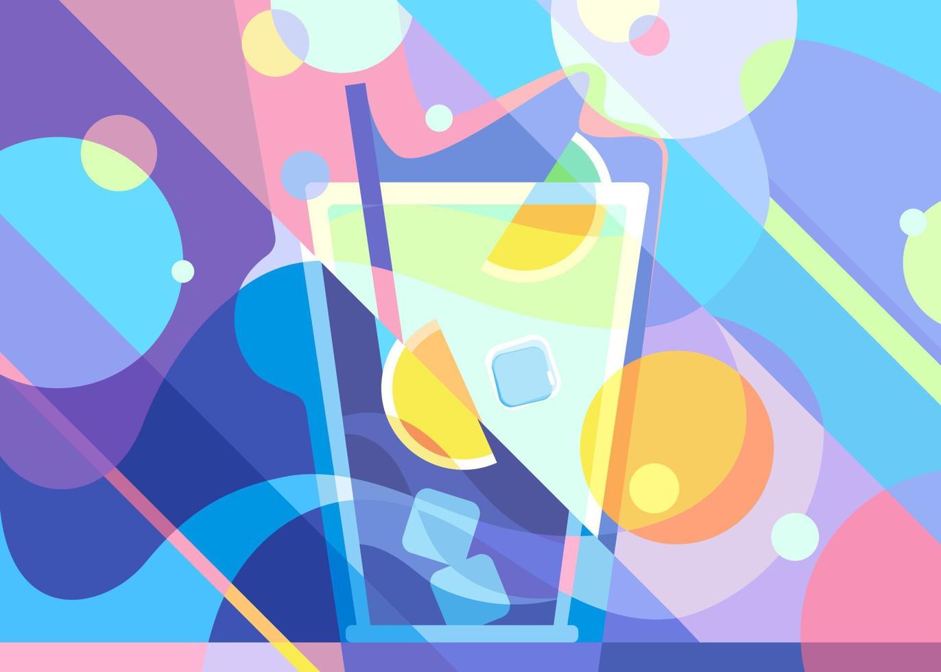 Banner with citrus cocktail. vector