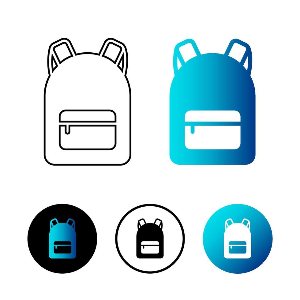 Abstract Backpack Icon Illustration vector