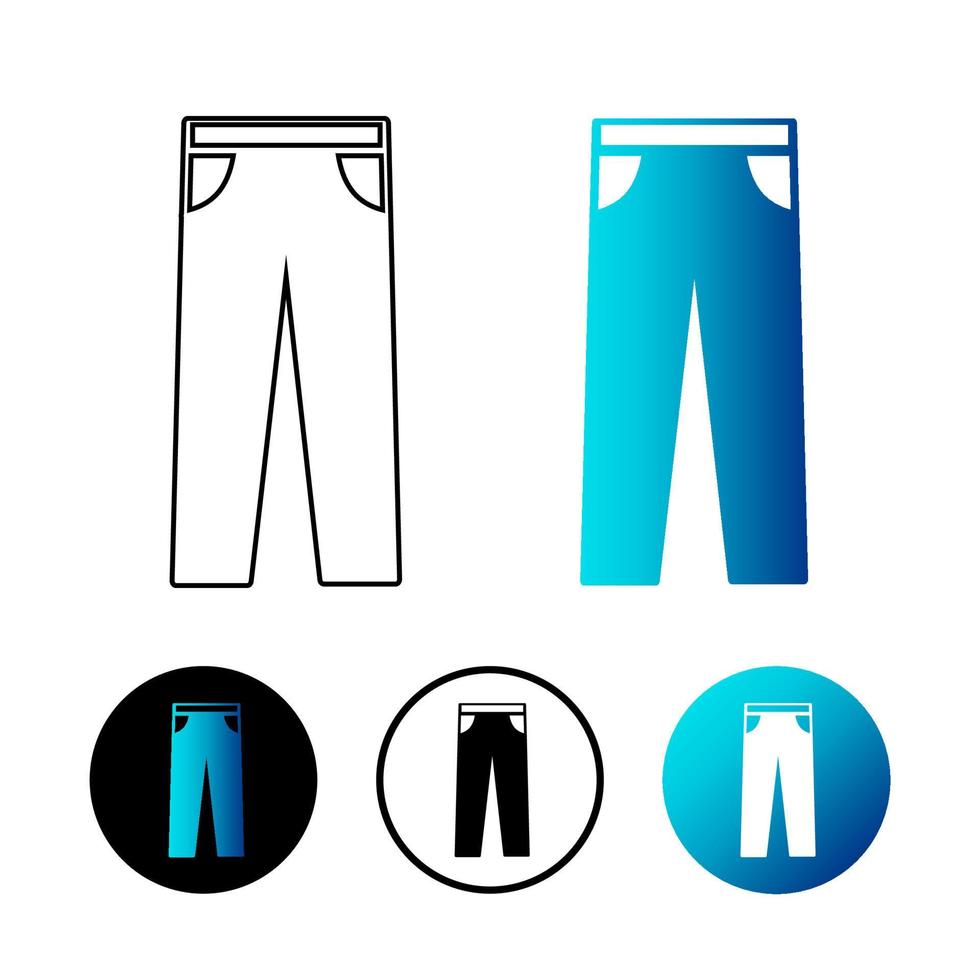 Abstract Jeans Pants Icon Illustration vector