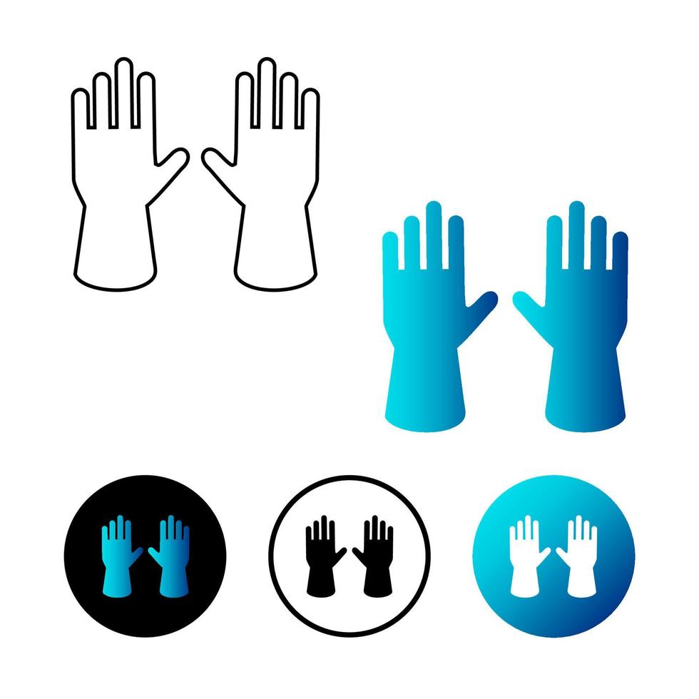 Abstract Hand Gloves Icon Illustration vector