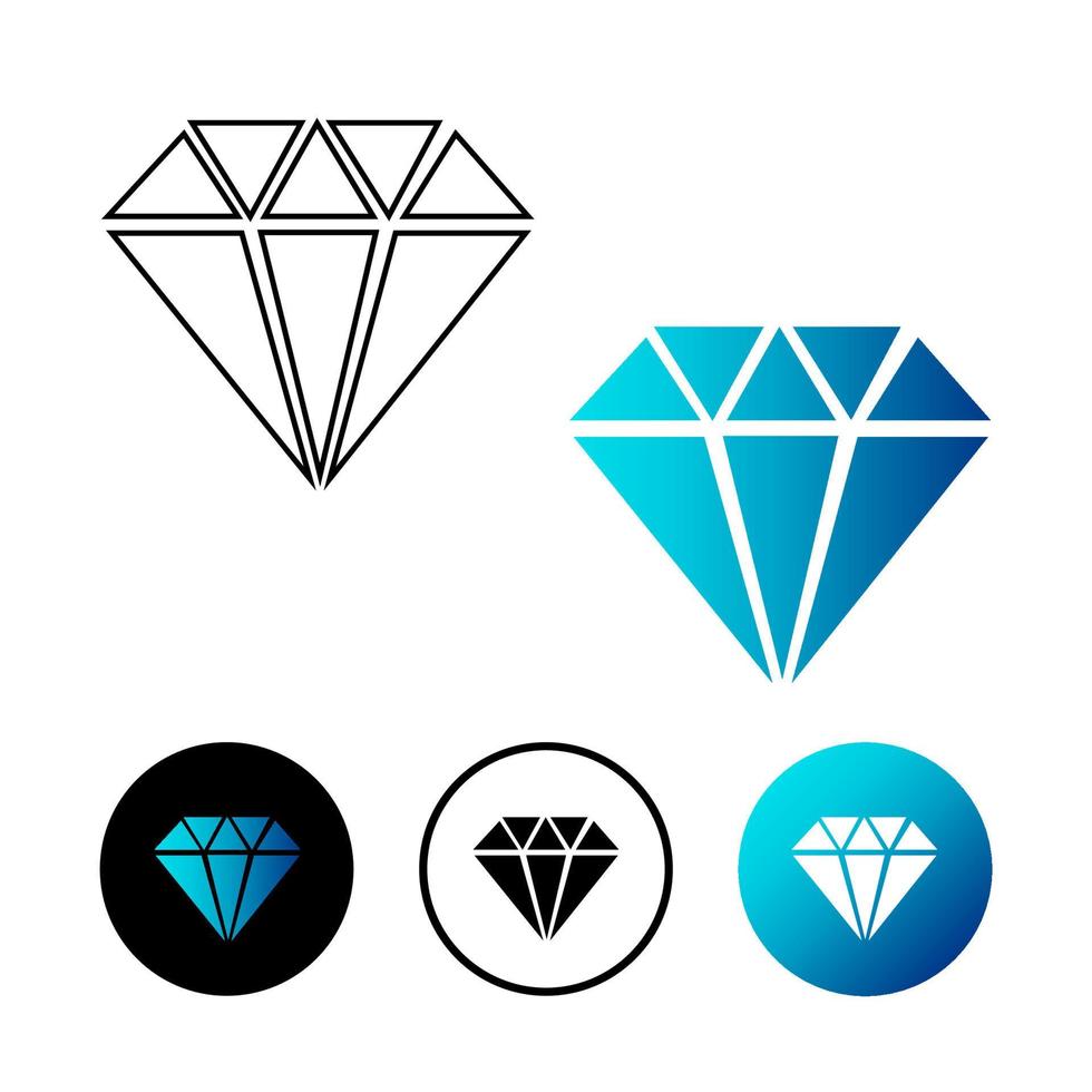 Ilustración de icono de diamante abstracto vector