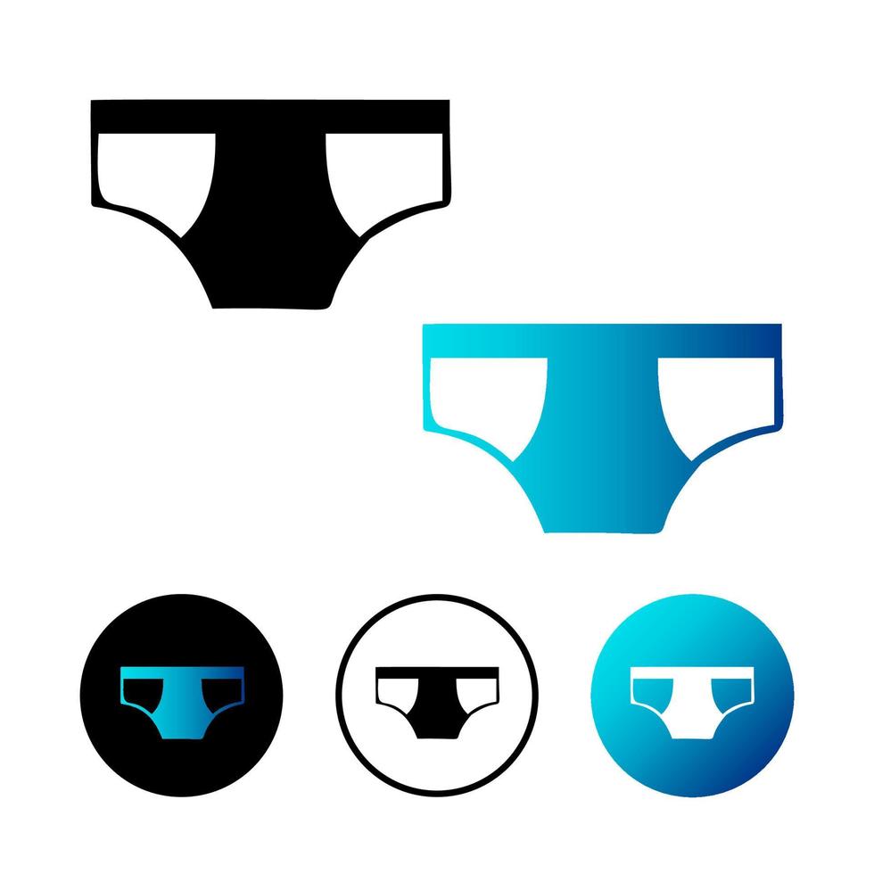 Abstract Men Underwear Icon Illustration vector