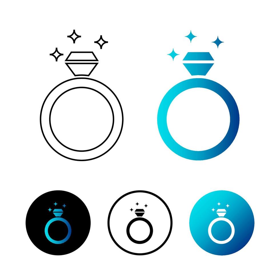 Abstract Wedding Ring Icon Illustration vector