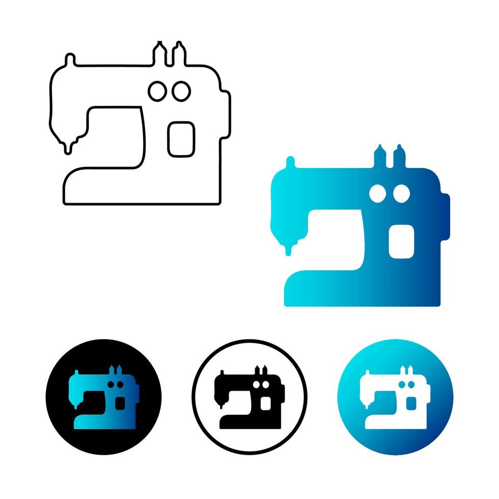 Abstract Sewing Machine Icon Illustration vector