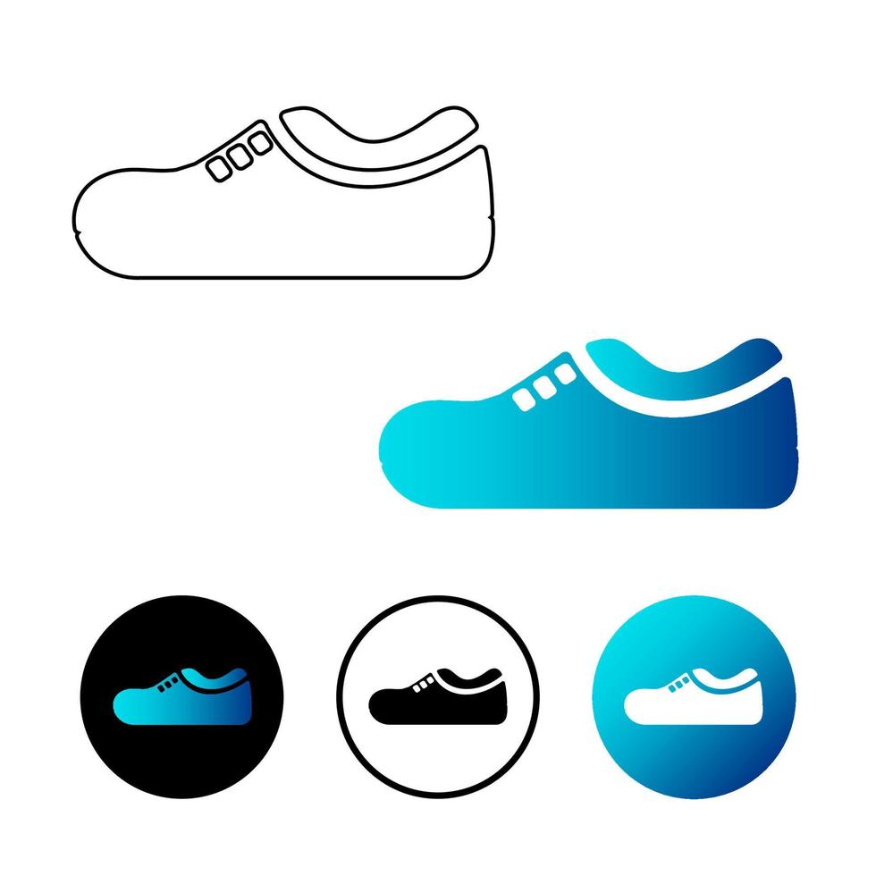 Ilustración de icono de zapato deportivo abstracto vector