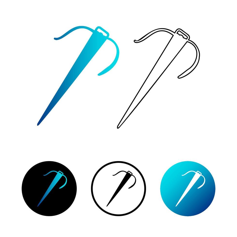 Abstract Sewing Needle Icon Illustration vector