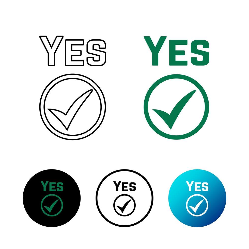Abstract Yes Checkmark Icon Illustration vector
