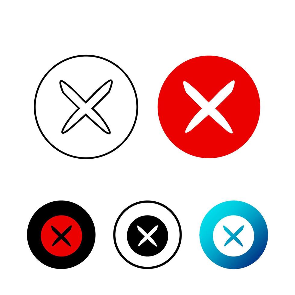 Abstract Cancel Icon Illustration vector
