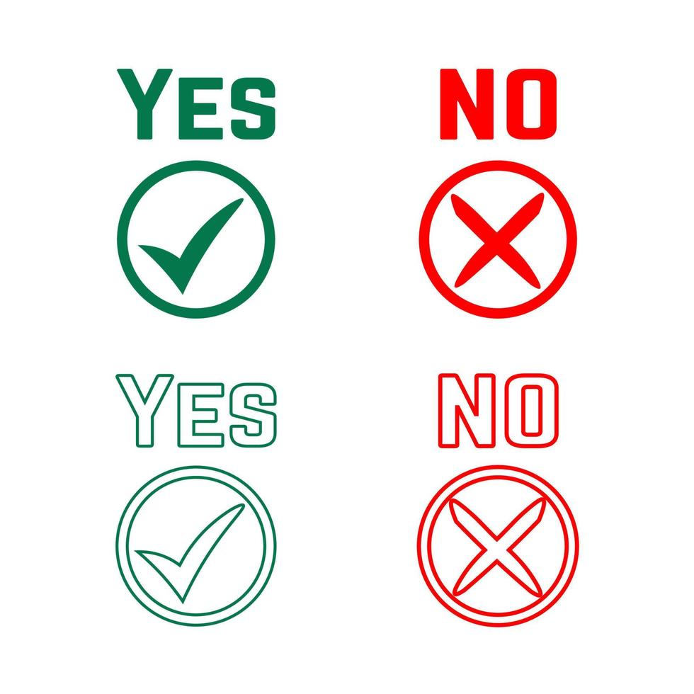 Abstract Yes No Icon Illustration vector