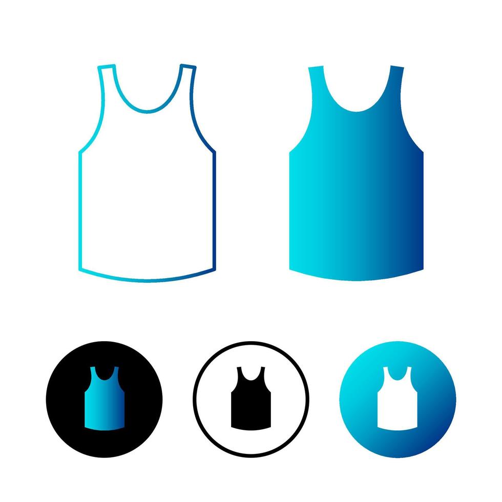 Ilustración de icono de camiseta de tanktop abstracto vector