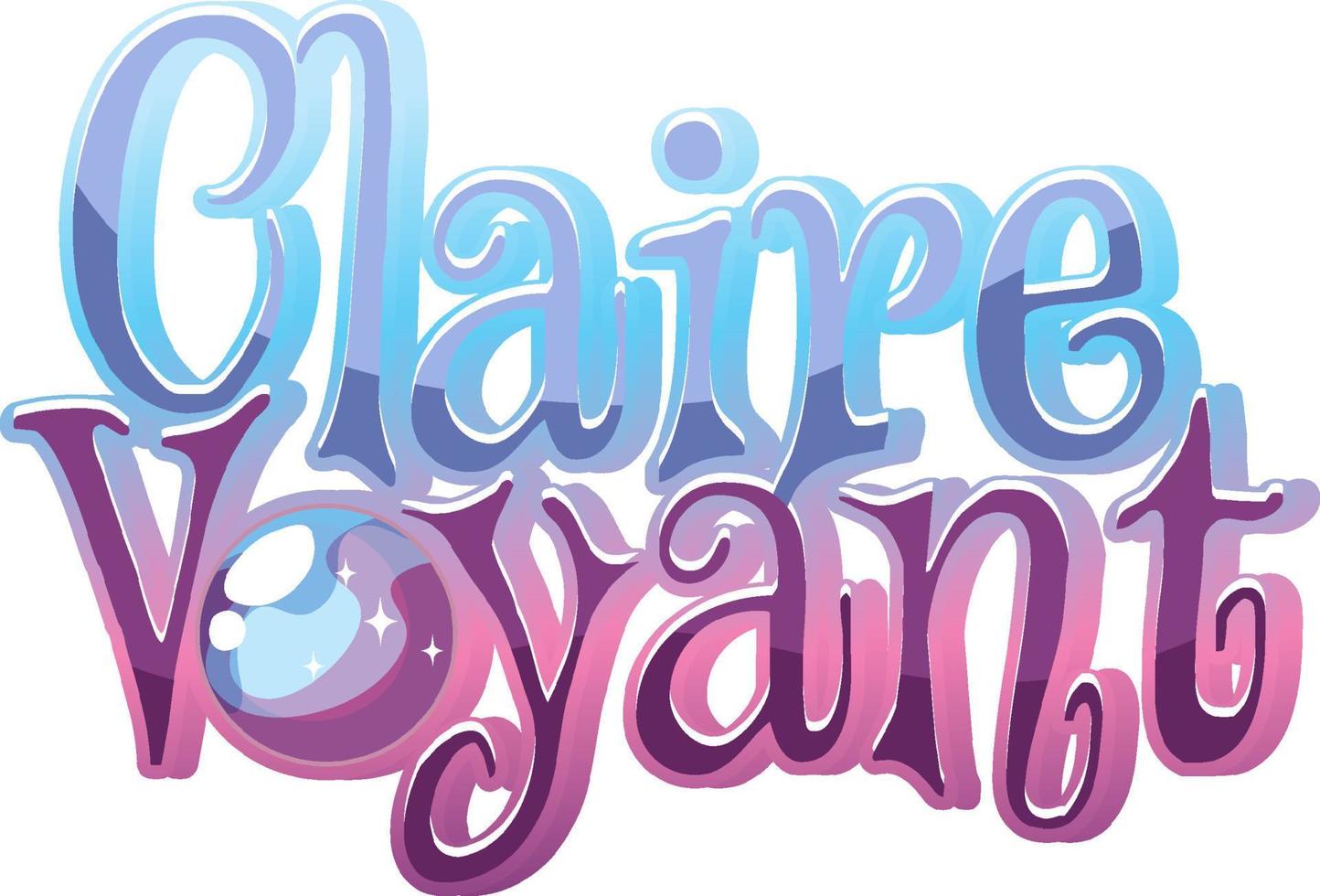 Claire Voyant logo font design vector