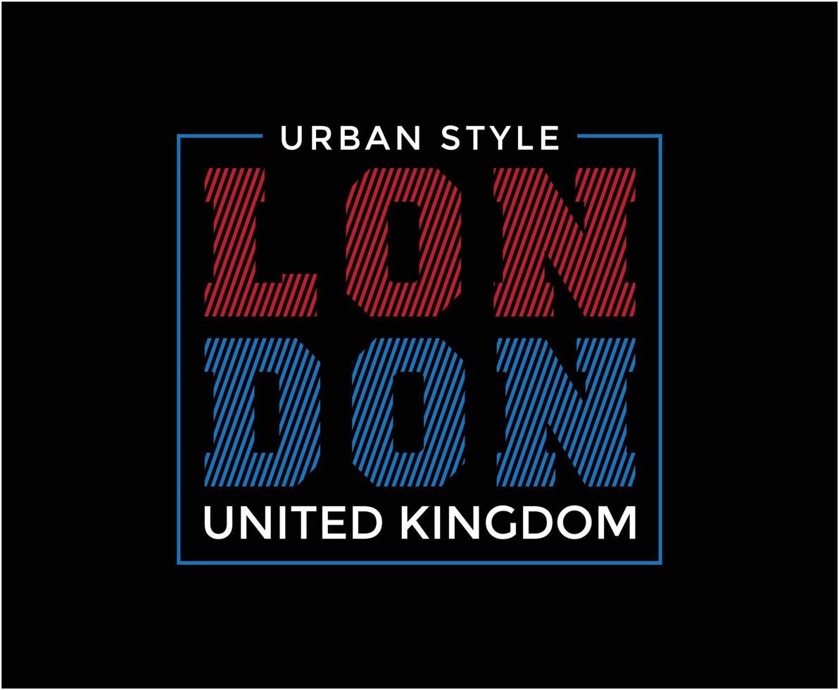 London Typography Vector T-shirt Design