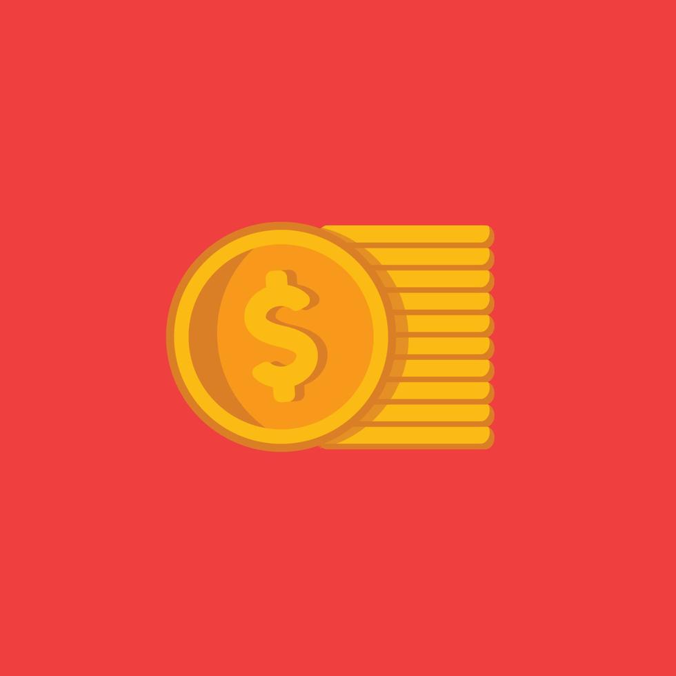 Dollar coin stack vector illustration design
