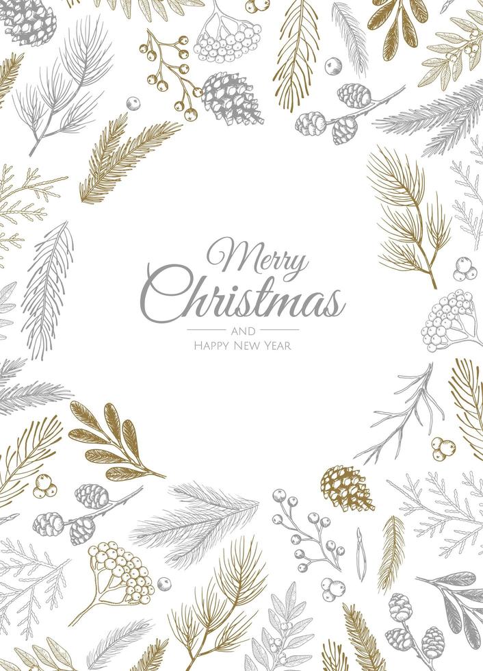 Merry Christmas background with christmas element. Vector illustration