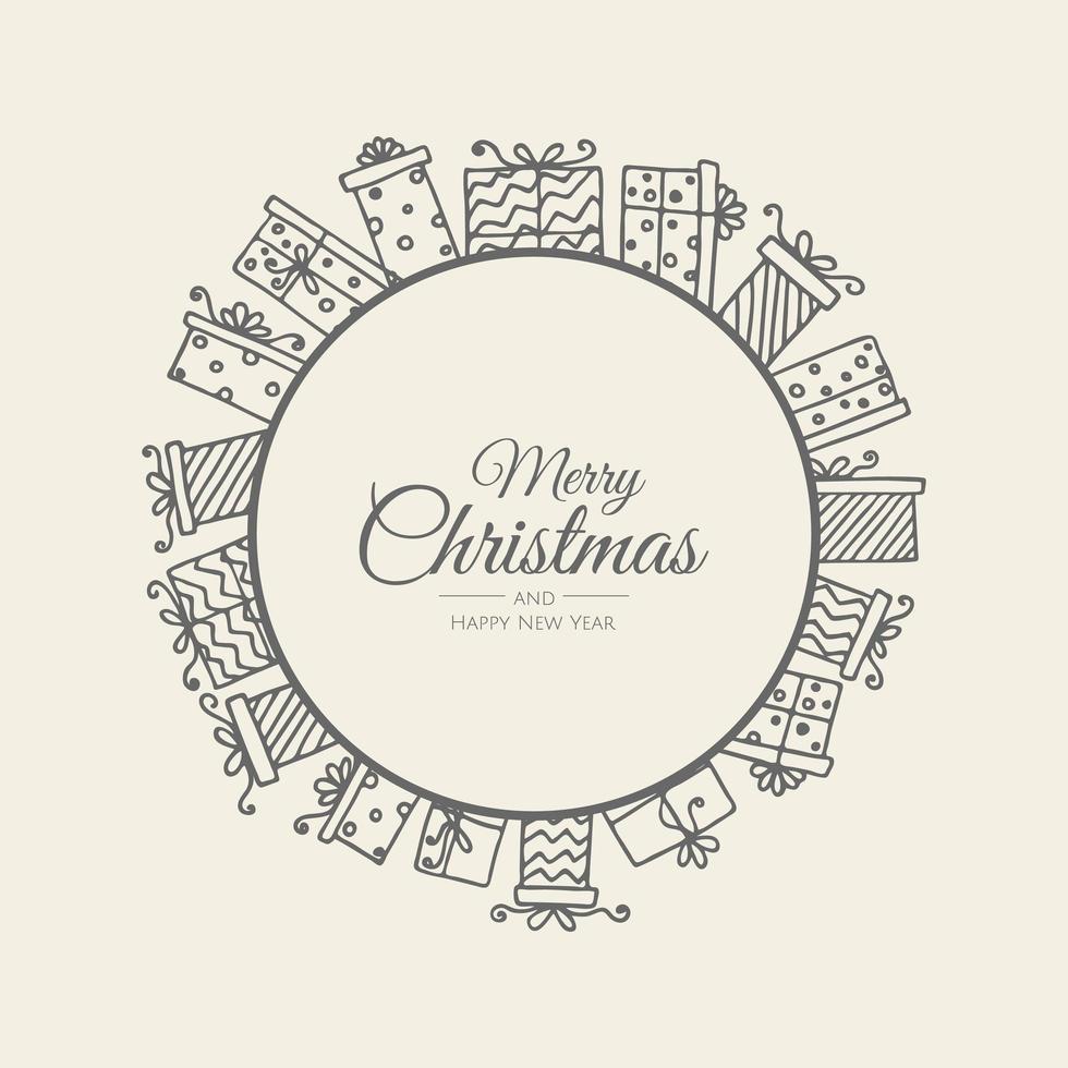 Fondo de feliz navidad con elemento de navidad. ilustración vectorial vector