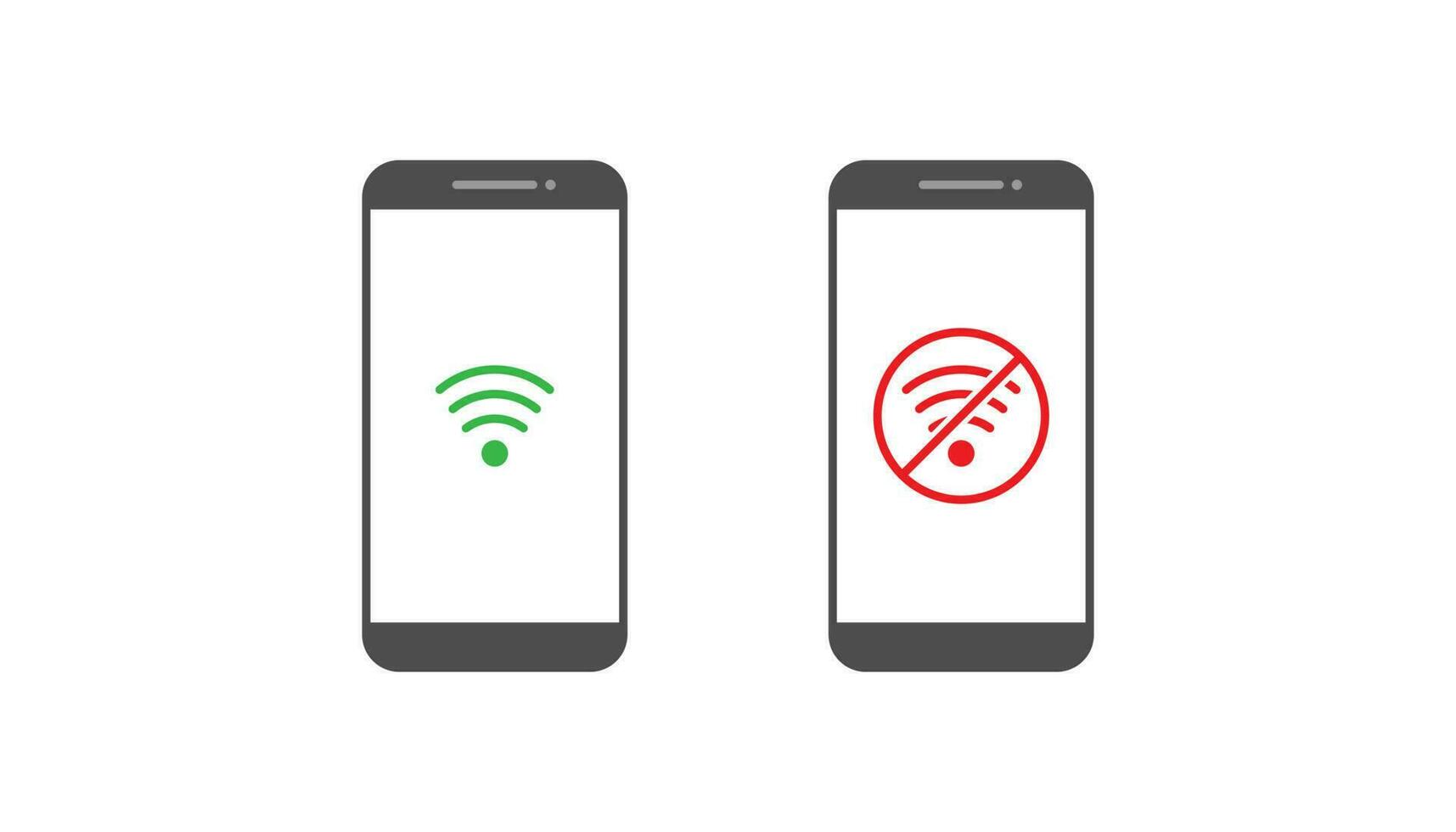 Smartphone and wifi notification icon vector design on white background