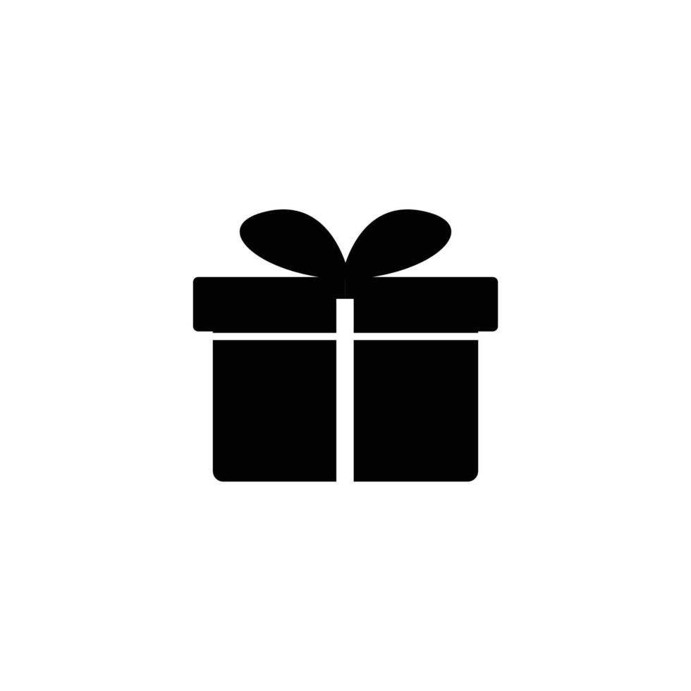 gift box. glyph icon vector