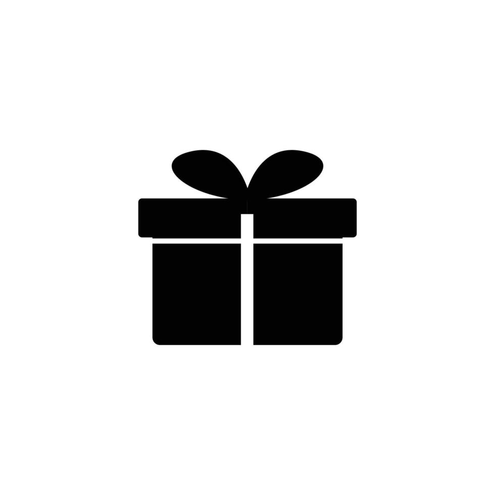 caja de regalo. icono de glifo vector