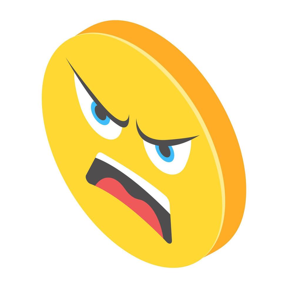 Angry Face Concepts vector