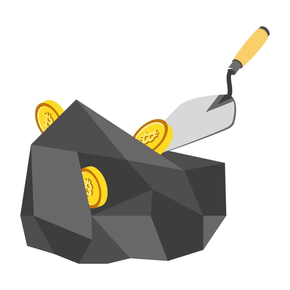 Bitcoin Mining Concepts vector