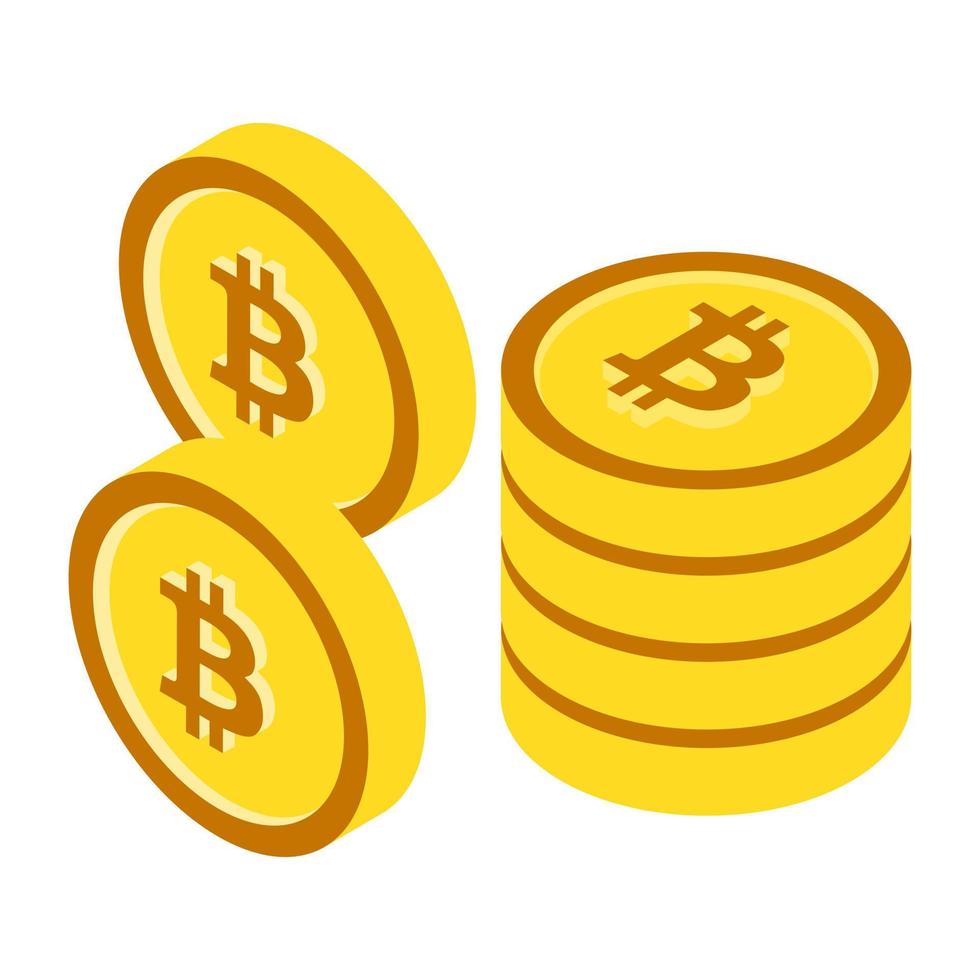 conceptos de bitcoins de moda vector