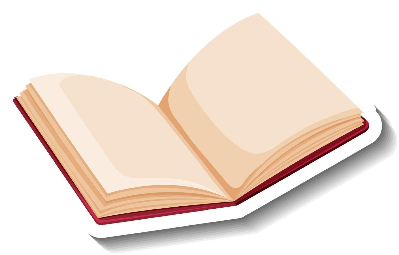 Opened book with empty pages vector