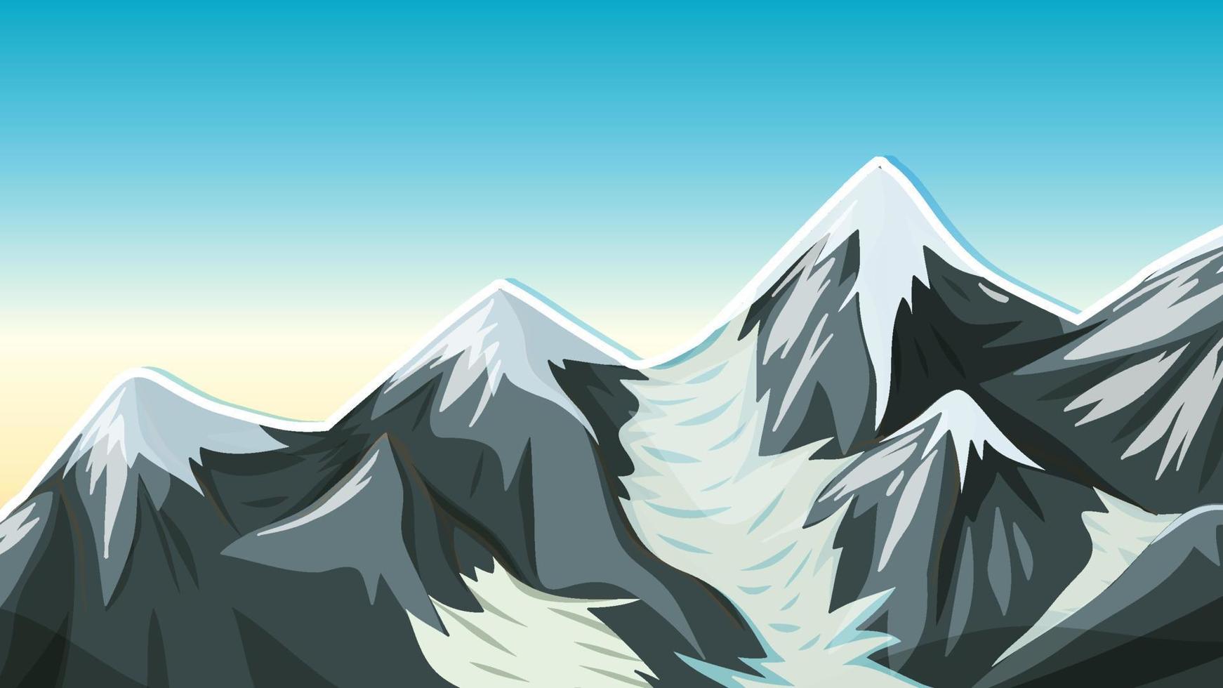 Thumbnail design with snow mountain background vector