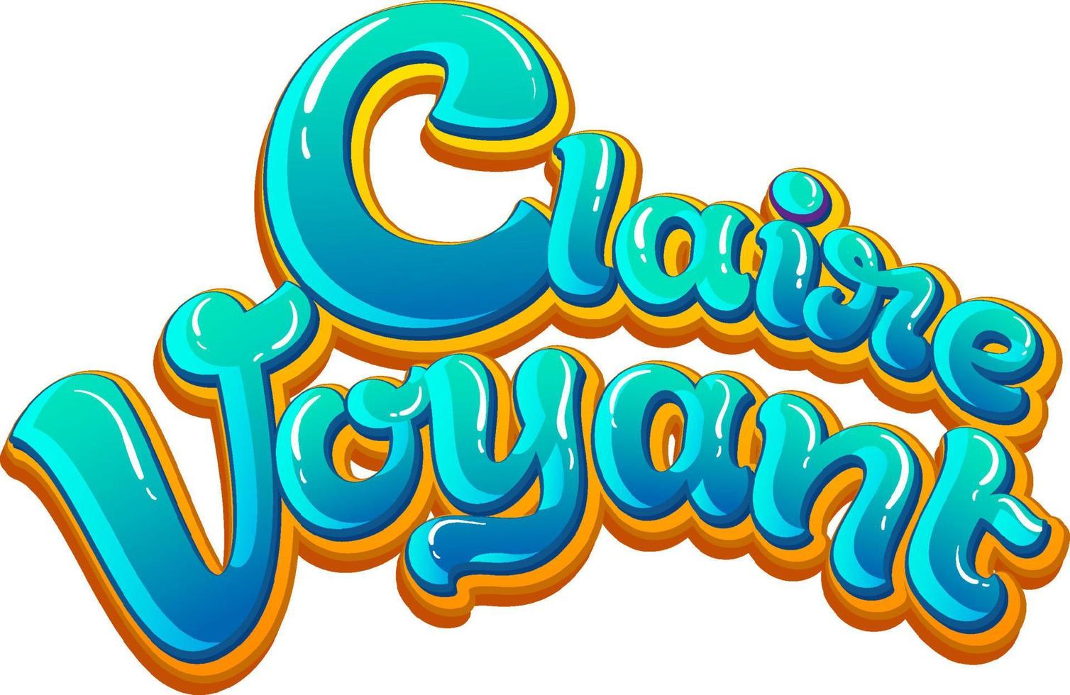 diseño de texto del logotipo de claire voyant vector