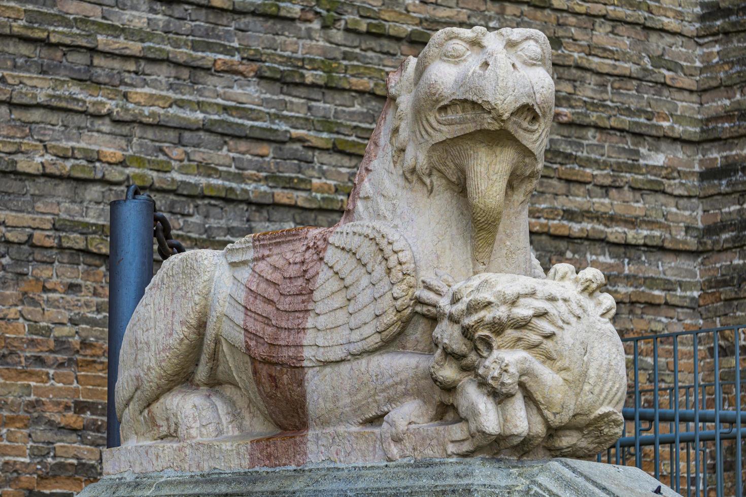 Griffin at entrance to St. Justina Basilica, Padua, Italy photo