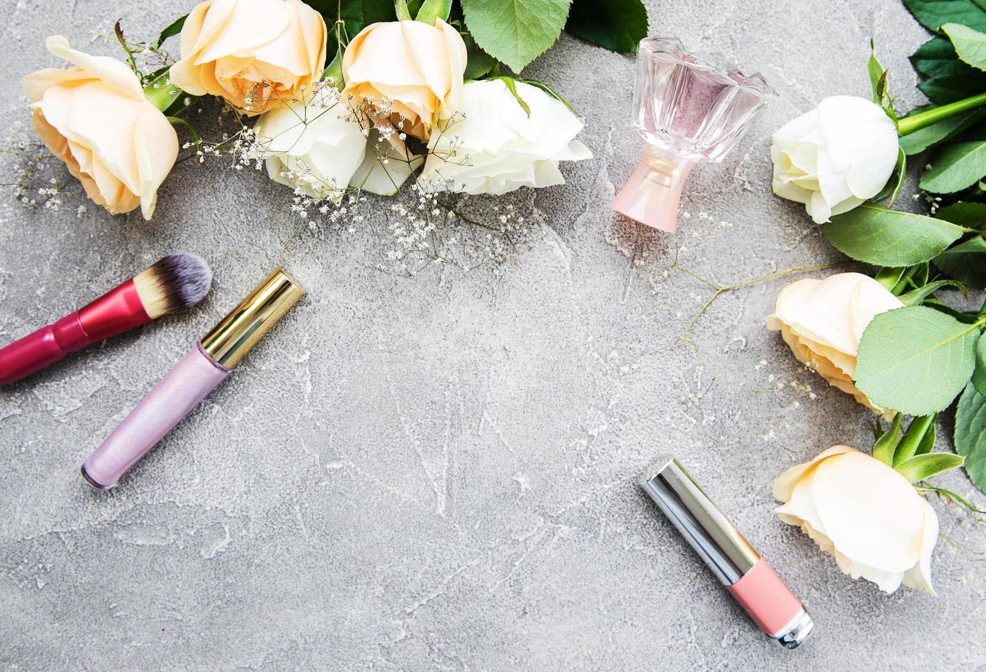 Roses and cosmetic photo