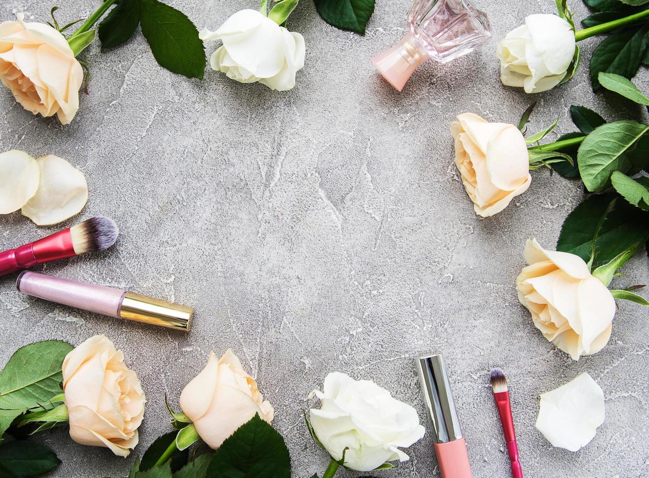 Roses and cosmetic photo