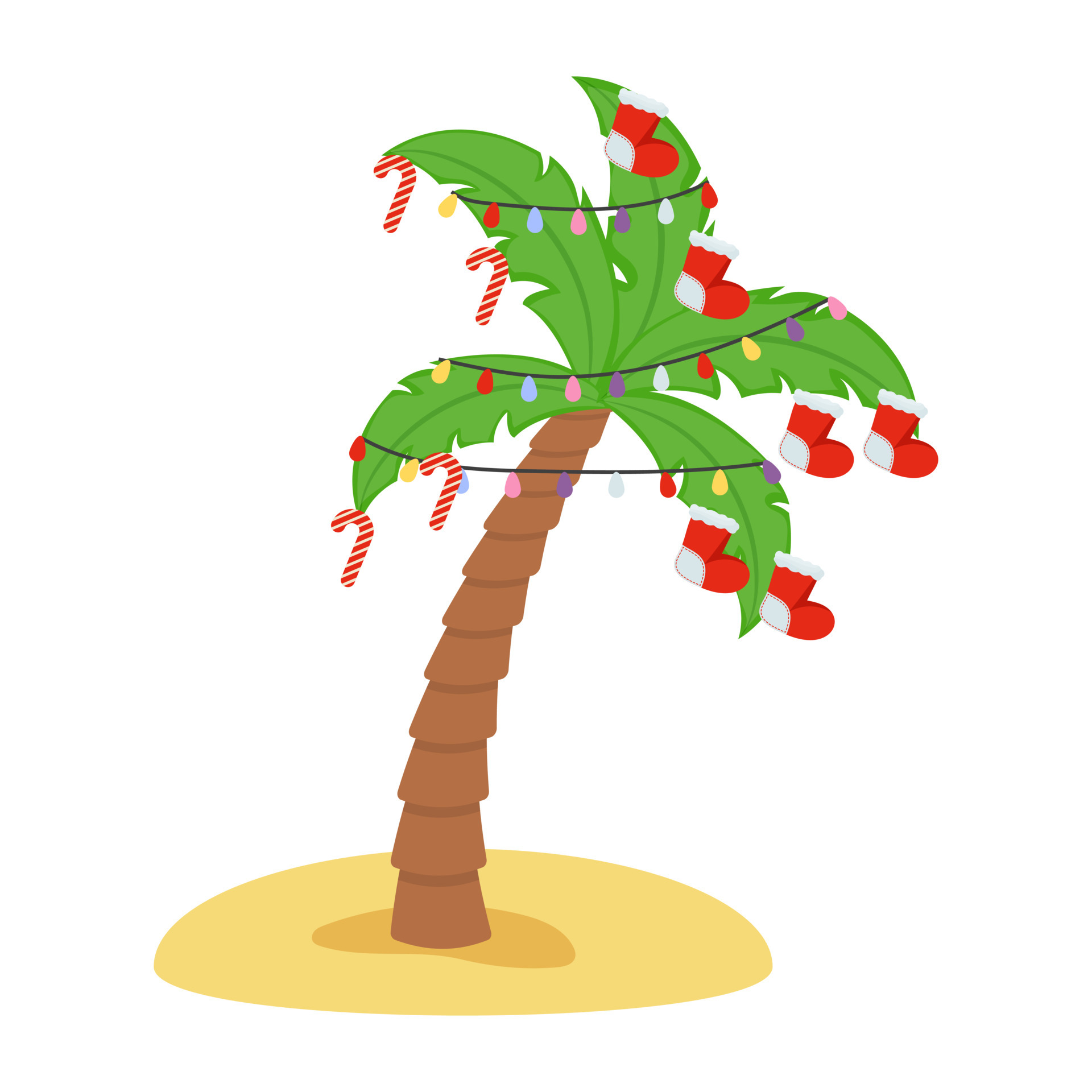 Christmas Palm Tree Clip Art