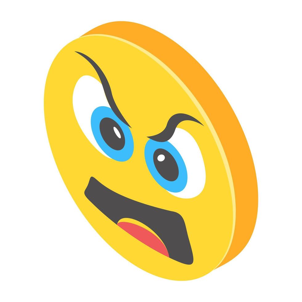 Angry Emoticon Concepts vector