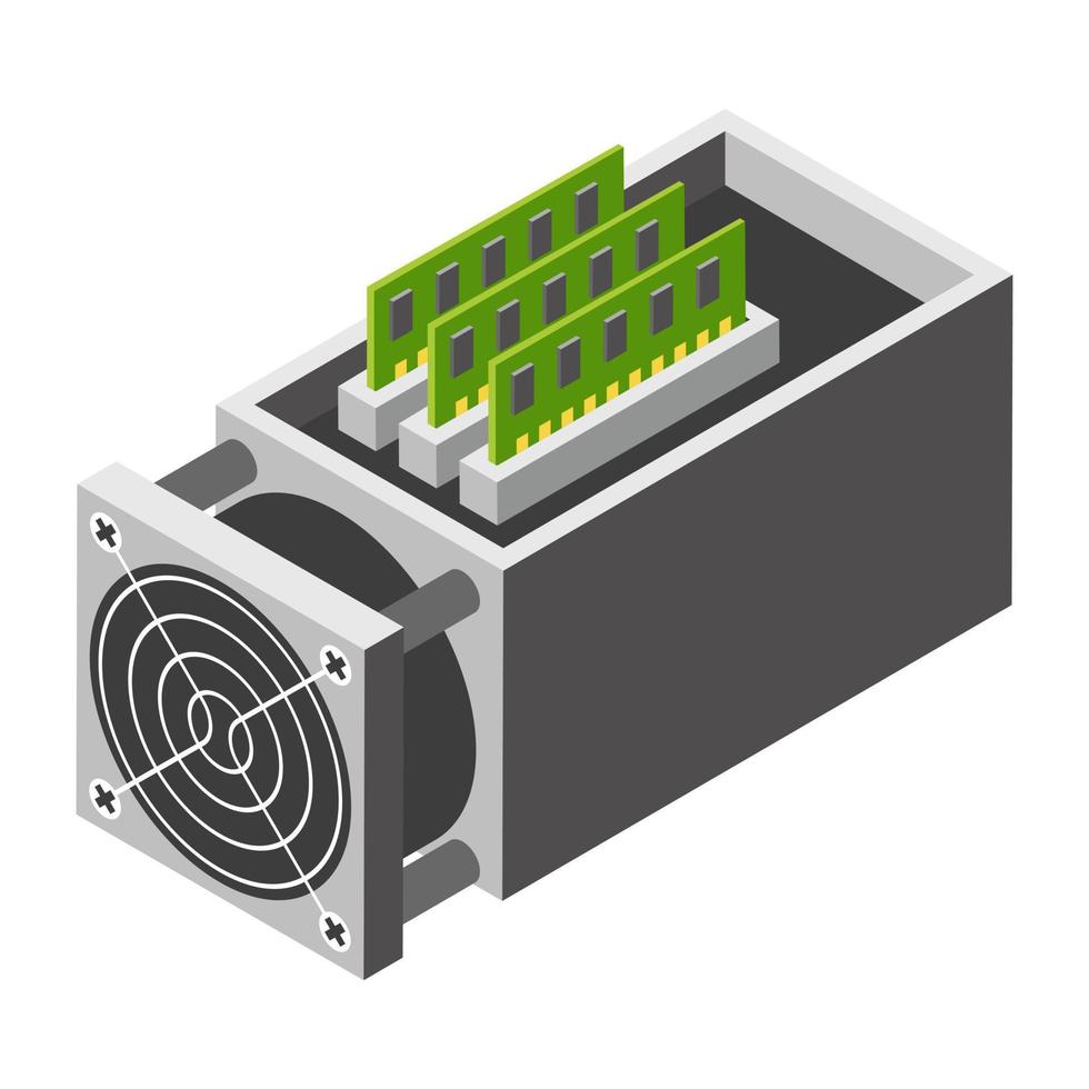 conceptos de hardware de minería vector