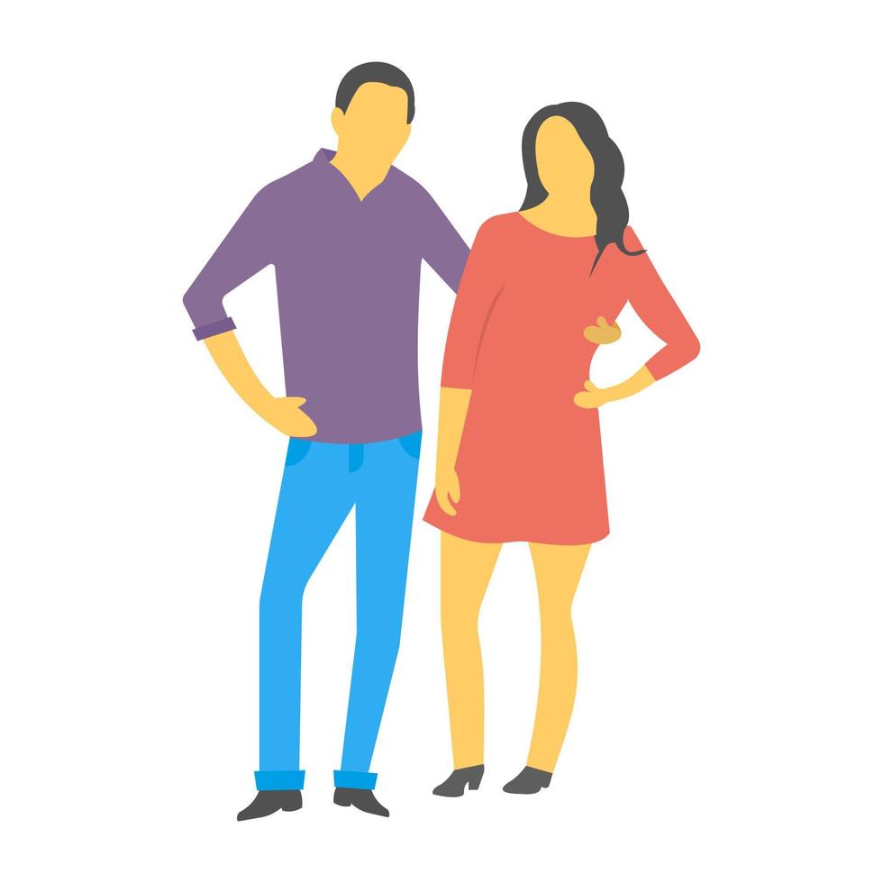 Couple Posing Concepts vector