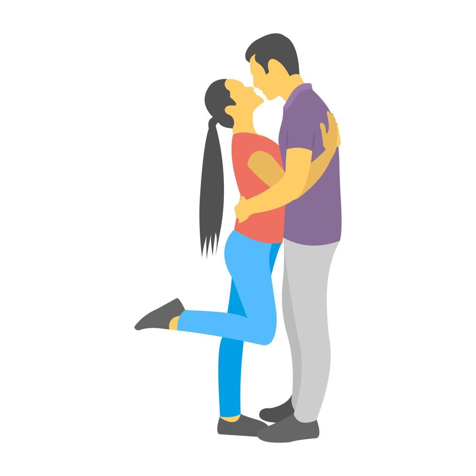 Kissing Couple Concepts vector