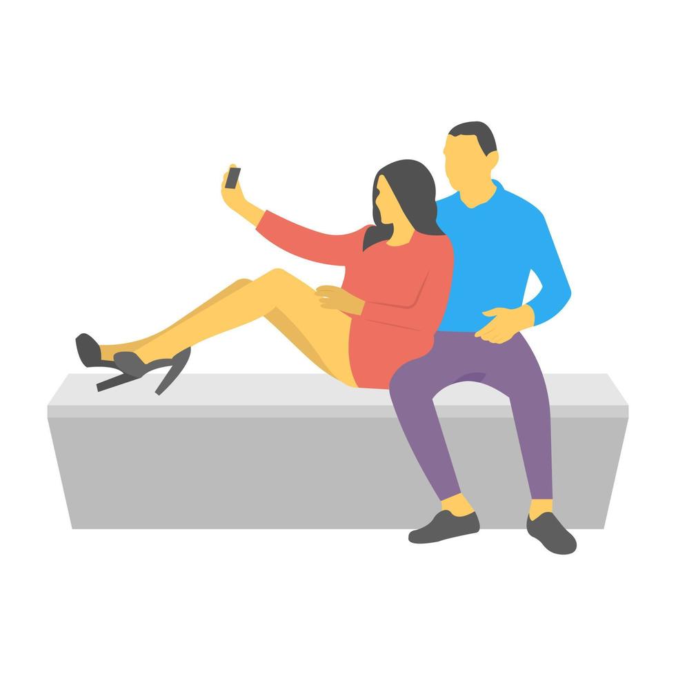 Couple Posing Concepts vector